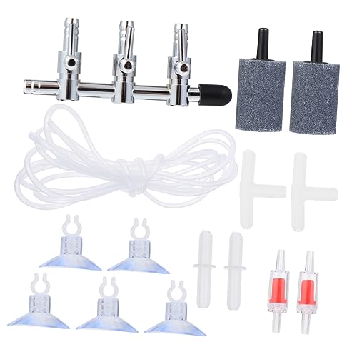 16pcs Aquarium Air Pump Tubing Set Control Valve and Connectors for Air Stones and Filters Stable Airflow Accessories for Fish Tanks