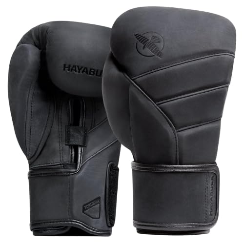 Hayabusa T3 LX Leather Boxing Gloves - color: Obsidian, size: 16oz