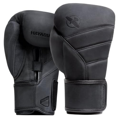 Hayabusa T3 LX Leather Boxing Gloves - color: Obsidian, size: 16oz