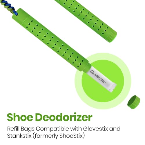 (4-Pack) Calvana Shoe Deodorizer, Refill Bags Compatible with GloveStix & StankStix, Odor Eliminator for Hockey & Lacrosse Gloves, Boxing & Soccer Gear, Gym Bags & Sports Equipment, Up to 6 Months