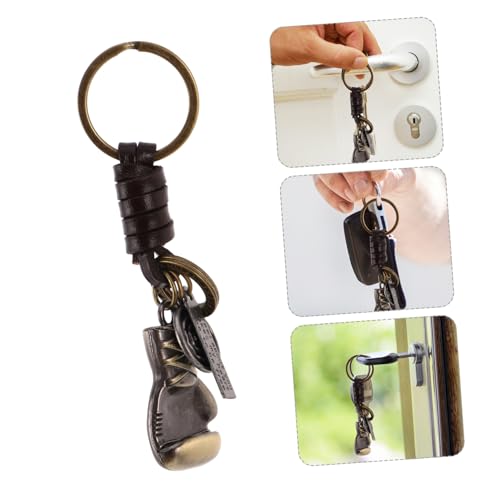Happyyami Stylish Boxing Glove Keychain Pendant Durable and Metal Keyring Ornament Women Accessory for Car Keys and Handbags Unique