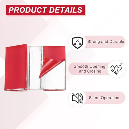 MECCANIXITY Acrylic Flexible Hinges Plastic Self-Adhesive Small Clear Hinge 35 x 25 mm Continuous Piano Folding Hinges for Aquarium Lid Display Stand Pack of 8 Transparent - size: 35 x 25 mm