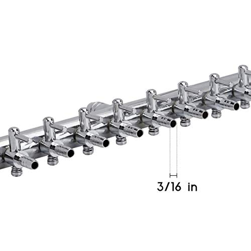 10-Way Air Flow Control Lever Valve with Airline Tubing Connector for Aquarium Fish Tank