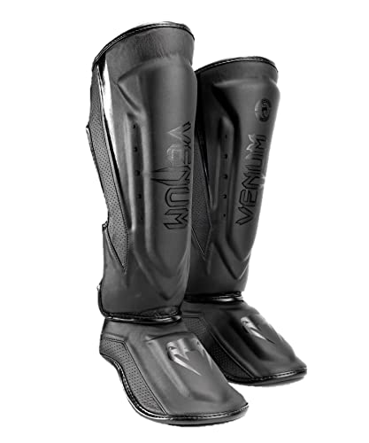 Venum Venum Elite Evo Shin Guards - color: Black/Black, size: X-Large
