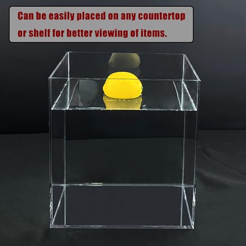 Acrylic Water Tank Deep and Shallow Sink Five-Sided Tray, 2 in Thickness Fish Tank Shooting Transparent Water Tank Pool, Food and Cosmetics Storage Box(60x50x10cm/23.6x19.7x3.9in) - size: 60x50x10cm/23.6x19.7x3.9in