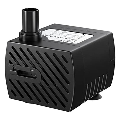 Uniclife Pet Replacement Pump 60 GPH 2W 2ft High Lift Quiet Pump for Smart Pet Fountains 12 V Compact Submersible Water Pump with 120 V Converter Adaptor for Nano Fish Tanks Bowls Up to 5 Gallons