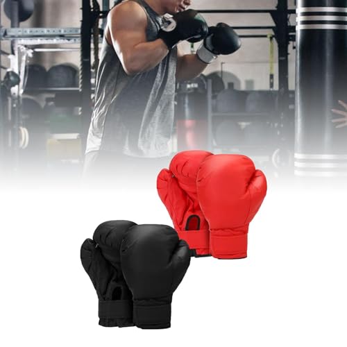 2 Pair Boxing Gloves Punching Bag Gloves Hands Protection Comfortable Punch Mitts Sparring Gloves PU Leather for Grappling