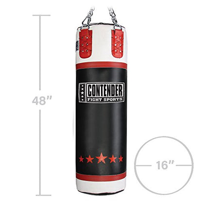 Contender Fight Sports Leather Boxing Punching Heavy Bag (Filled), 150-Pound - size: 70lbs