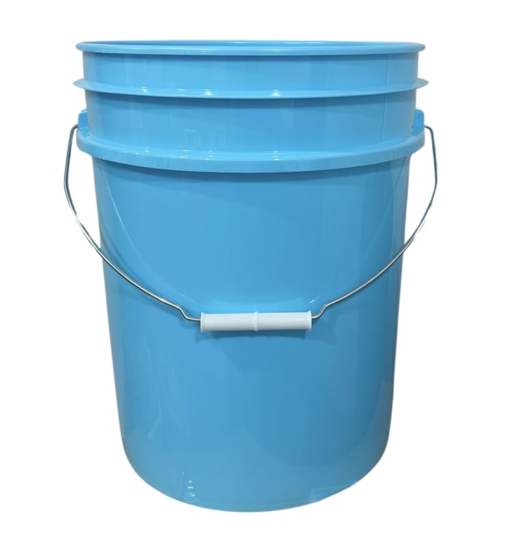 5 Gallon Premium HPDE Plastic Bucket - Made in USA Food Grade Storage Container, BPA Free All Purpose Pail (5, Aqua) - color: Aqua