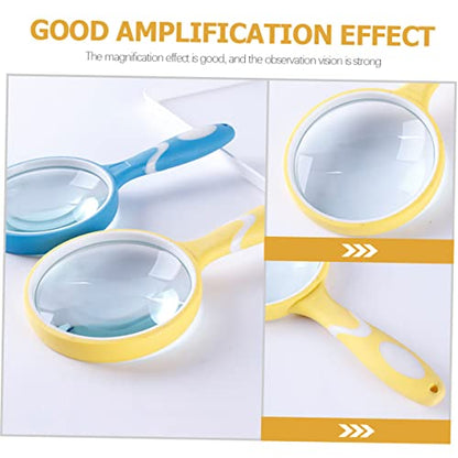 Portable Handheld Magnifier Sturdy Reading Magnifier for Boys and Girls and Elderly Home Tool