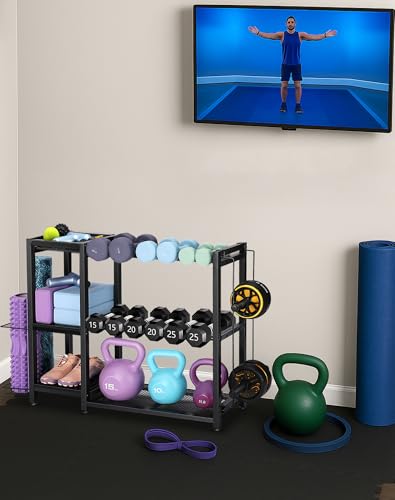 FHXZH Dumbbell Rack Stand Only - Weight Rack for Home Gym - color: Black-Large