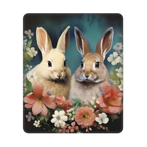 Mouse Pad Washable Mousepad with Non-Slip Rubber Base Easter Bunny Mouses Mat for Laptop Desk Pad Gaming Mousepad for Office Computer Home 10x12Inch - color: Easter Bunny