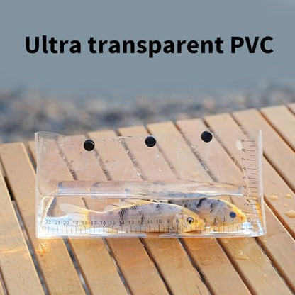 Folding Fish Observation Bag Clear Fish Weigh Bags Outdoor Lure Fishing Container with Scale for Outdoor Fishing Clear Fish Weigh Bag Container
