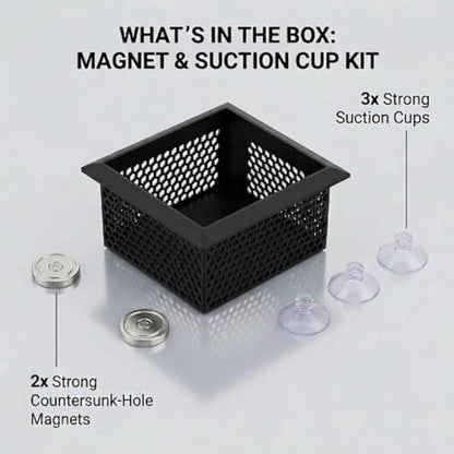 Floating Coral Frag Rack and Fish Isolation Box for Saltwater Reef Tank, 4x6 Inch Saltwater Coral Frag Holder with Magnetic or Suction Mount, Floating Anemone Holder and Isolation Cup for Reef Tanks