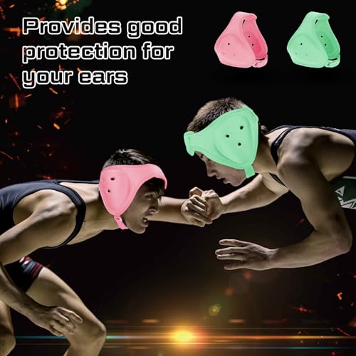 Jerify 2 Pcs Wrestling Headgear for Kid Youth, Light Pink,Light Green - color: Light Pink,Light Green