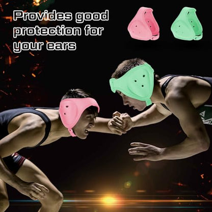 Jerify 2 Pcs Wrestling Headgear for Kid Youth, Light Pink,Light Green - color: Light Pink,Light Green