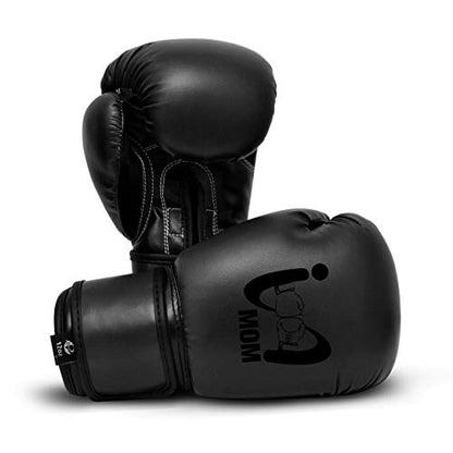 Ultimate - I Boxing Mom - Kids Boxing Gloves MMA Boxing Muay Thai Bag Work - color: Black, size: 4 Oz