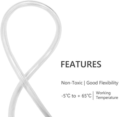 5ft x 1-1/4" ID Clear Vinyl Tubing, Flexible Hybrid PVC Tubing Hose, Lightweight Plastic Tube UV Chemical Resistant Vinyl Hose, BPA Free and Non Toxic - size: ID 1.25 INCH, style: 5 Feet