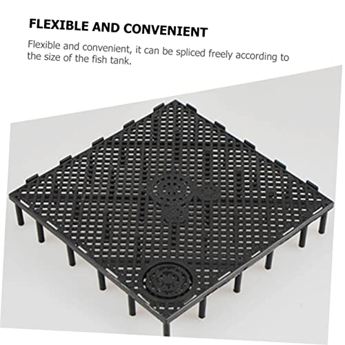 GANAZONO 5pcs Aquarium Isolation Board Fish Tank Divider for Breeding Landscaping Breathable Mesh Panels Black Bottom Plate for Fish Prevention