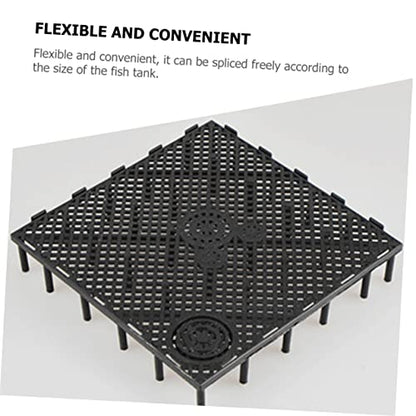 GANAZONO 5pcs Aquarium Isolation Board Fish Tank Divider for Breeding Landscaping Breathable Mesh Panels Black Bottom Plate for Fish Prevention