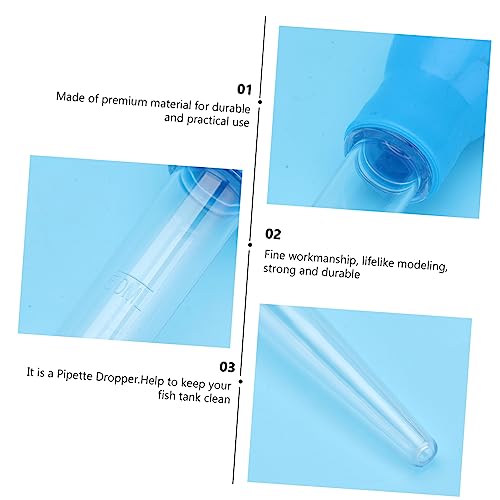 LIOOBO Manual Fish Tank Cleaning Tool 50ml Straw Cleaner Dropper for Aquarium - size: 43.00X4.00X4.00CM
