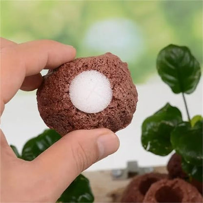 40pcs Aquatic Water Plant Fixed Rings Landscape Ceramic Pottery Pot Gravity Ring for Fish Tank Decoration