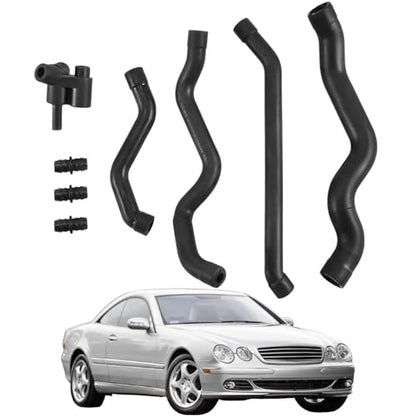 Crankcase Ventilation Hose Kit Air Intake Tube Connector Compatible with Mercedes Benz 1998-2011 Replace 1120180382 1120180482 1120180282 1120180182