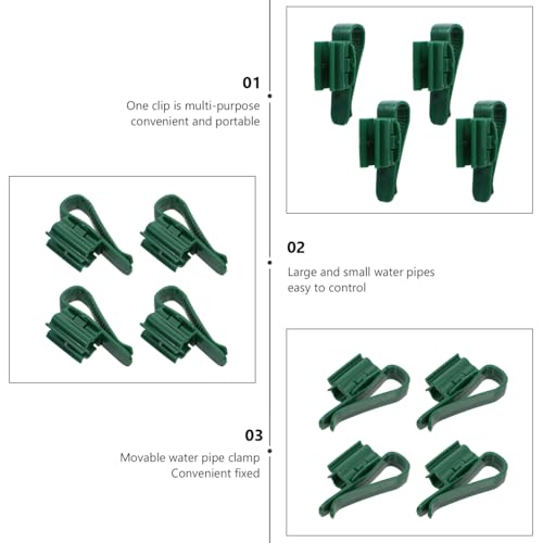 Abaodam 4Pcs Water Bucket Clips Multifunction Fixing Clips for Aquarium Water Inlet Outlet Durable Plastic Pipe Holders Easy Installation for Fish Tank Maintenance