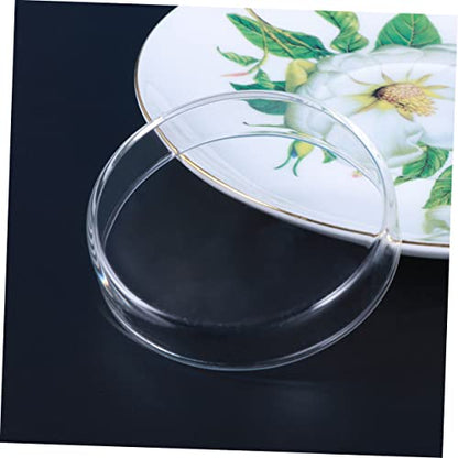 UKCOCO 1pc Transparent Glass Shrimp Food Feeder Bowl for Small Fish Round Dish for Aquatic Pets Aquarium Aesthetics for Shrimp and Reptiles