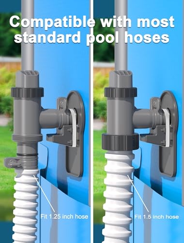 Plunger Valve with Pipe Holder & Pool Hose Adapter, Above Ground Pool Pump Replacement Parts Compatible with I*tex/Col*m*n Pool