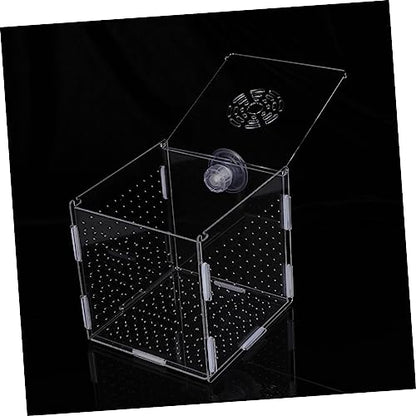 FRCOLOR Modern Fish Tank Isolation Box Clear Aquarium Breeding Box Suction Cup Ideal for Guppies and Betta