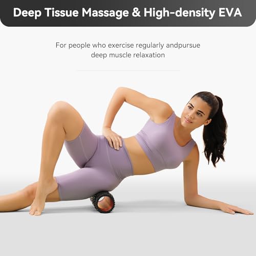 SUBCULTUREPICK Foam Roller High-Density Rollers, Deep Tissue Muscle Massage | Fitness Roller for Stretching, Relieves Muscles, Improves Mobility, Pilates, Yoga, Ideal for Athletes, Beginners & Recovery - color: Black