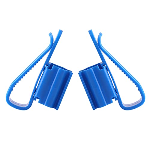 2Pcs Hose Holder, Multifunction Plastic Adjustable Fish Tank Mounting Clip, Clip Water Pipe Tube Clamp Hose Holder Blue