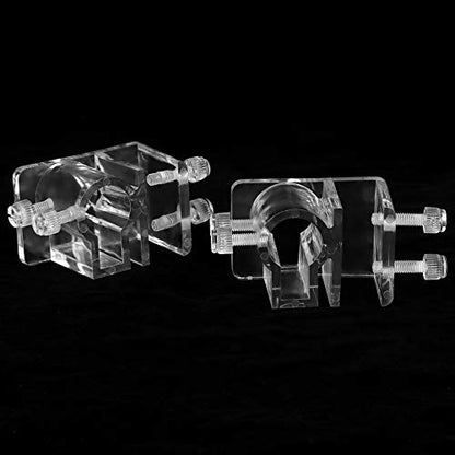 2Pcs Acrylic Transparent, Fish Water Pipe Hose Aquarium Tube Holder Aquarium Fixing Clip Tube Clamp Holder