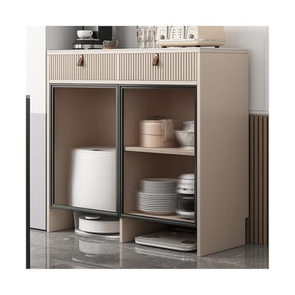 Living Room Sweeper Organizer Shelf Storage Cabinet Living Room Small House Put Fish Tank(Champagne,1.2m) - size: 1.2m