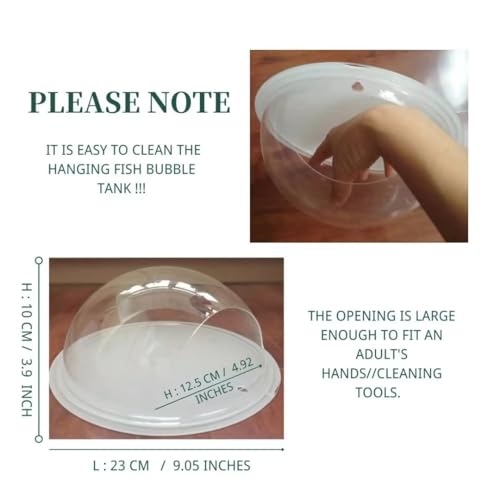 Creative Acrylic Hanging Wall Mounted Fish Tank, Hanging Bowl for Water Plants, Wall Fish Bubble Tank, Hydroponic Air Plant Flower Pot, Mini Aquarium Planter, Home Decor, Fake Plants Nail Stone Etc