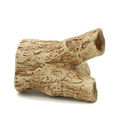 Aquarium Cave Tree Stump Hole for Betta Fish, Shrimp, Cichlid Rock Cave Stone Betta Fish Hideout Cave Decorations (Styles 3)