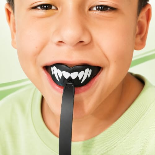 MENOLY 3 Packs Kids Youth Mouth Guard with Strap for Football - Mouth Guard Football Age 6-10 with Cases for Boxing, Lacrosse, Hockey, Basketball, MMA, Wrestling and Other Contact Sports Age 7-12