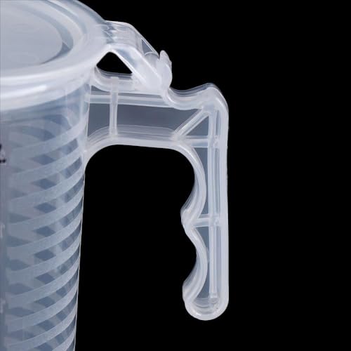 Measuring Cup With Lid,Plastic Measuring Cups,ML measuring cup for liquid,With Handle,Measuring Cup with 2 Scales (OZ, ML) and V-Shaped Spout, Easy to Read,250ml