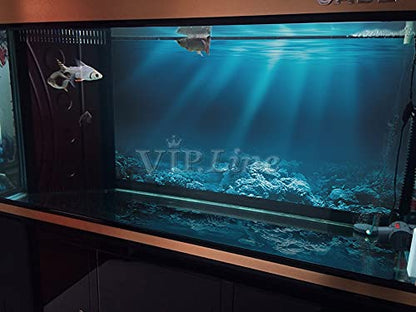 Seabed Coral Aquarium Background Poster PVC Fish Tank Decorations Landscape (30" x 18"/ 76 x 46cm) - size: 30" x 18"/ 76 x 46cm