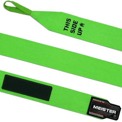 Meister Junior 108" Semi-Elastic Hand Wraps for MMA & Boxing (Pair) - color: Neon Green