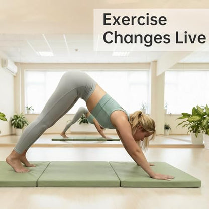 Foldable Yoga Mat - color: Green
