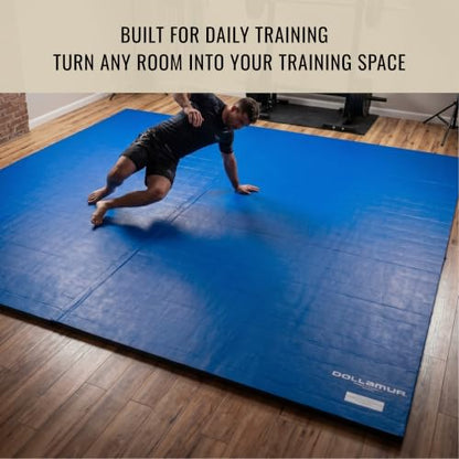 Dollamur 12'x12'x1-7/8" Home Mat, Tatami, FLEXI-Connect® - color: Royal Blue