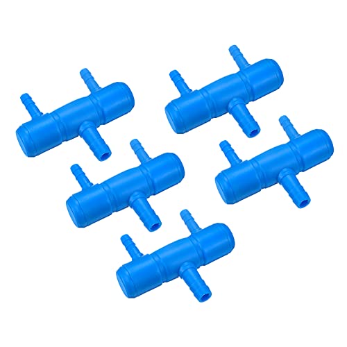 uxcell 5Pcs 8mm to 5.5mm 2 Ways Air Line Tubing Splitter Connector Fish Tank Oxygen Pipe Air Tubing Adapter for Aquarium, Blue - style: 2 Ways