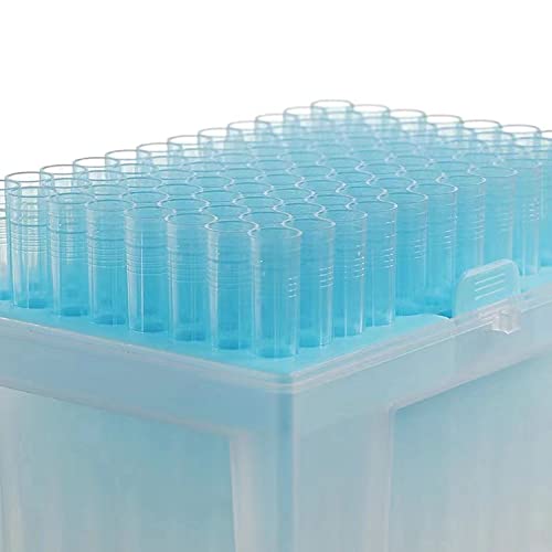 1000ul Pipette Tips - Universal Pipette Tips - Racked,RNase/DNase Free & Pyrogen Safe, 96 Tips/Rack Pk x 10 Racks（960 Tips） - size: 1000ul - Blue