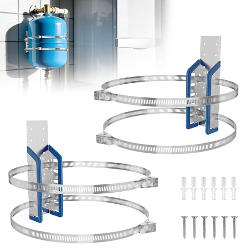 Expansion Tank Mounting Bracket with Cushion Pad, Universal Water Heater Straps, Supports 5 Gallon or up to 13-inch Diameter Hot Water Tanks,Boiler Expansion Tank, Propane Tank-2 Set - color: 2 Sets