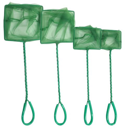 BokWin Multi-Size Small Fish Net, 4 Pack Bait Fish Net,for Aquarium, Fishes Tank, Pond (3inch 4inch 5inch 6inch)
