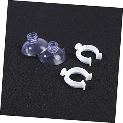 20pcs Professional Cup Clamps for Aquariums Hose Clip Fixing Bracket for Fish Tank Pump Holder Easy to Install and Uninstall - size: 3X1.6X0.5cm