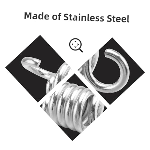 4pcs Stainless Steel Swing Springs for Hanging Chair and Hammock - size: 11.30X3.90X3.90CM