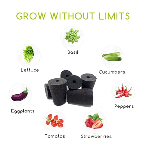 Grow Sponges 20 Pack, 1.5”W*2.16”H Seed Starting Pods Replacement Plugs Hydroponic Growing Medium Fit for 2" Net Cup Systems, Plant Growing Nursery Trays, Tower Garden, Deep Grow Baskets
